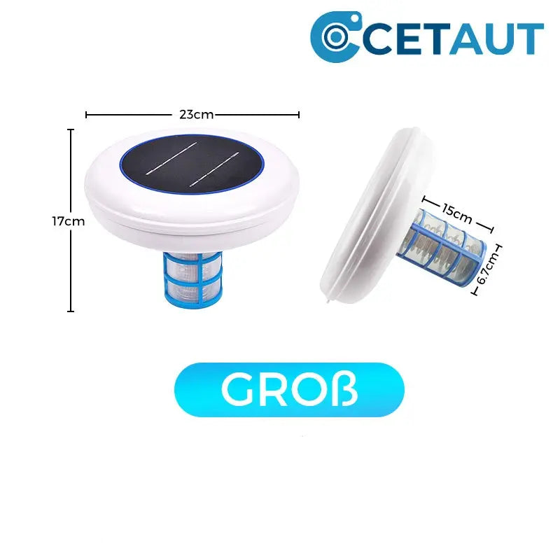 đKristallklarer Pool â ohne Chemie, mit Solarenergie! SOLARBETRIEBENER SCHWIMMENDER POOL-IONISATOR