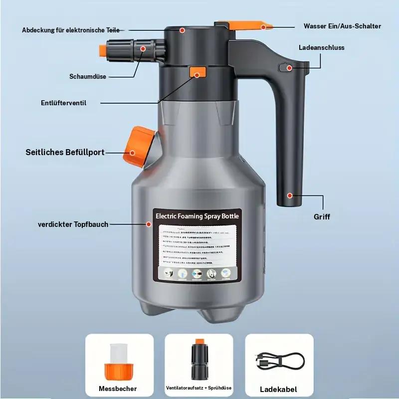 ✨🚿 Elektrische Hochdruck-Schaumpistole mit XXL-Tank & langer Akkulaufzeit – für Auto, Haushalt & Küche 🧼💪 kraftvolle Multifunktionsreinigung auf hohem Niveau!