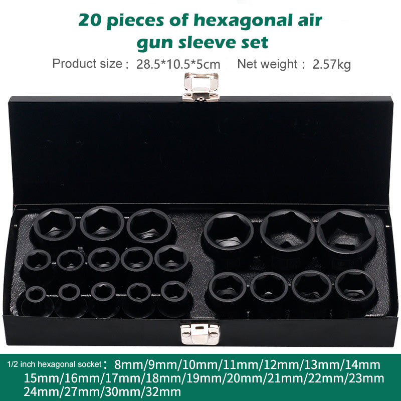 Kurzer 1/2“-Steckschlüsselsatz mit Organizer