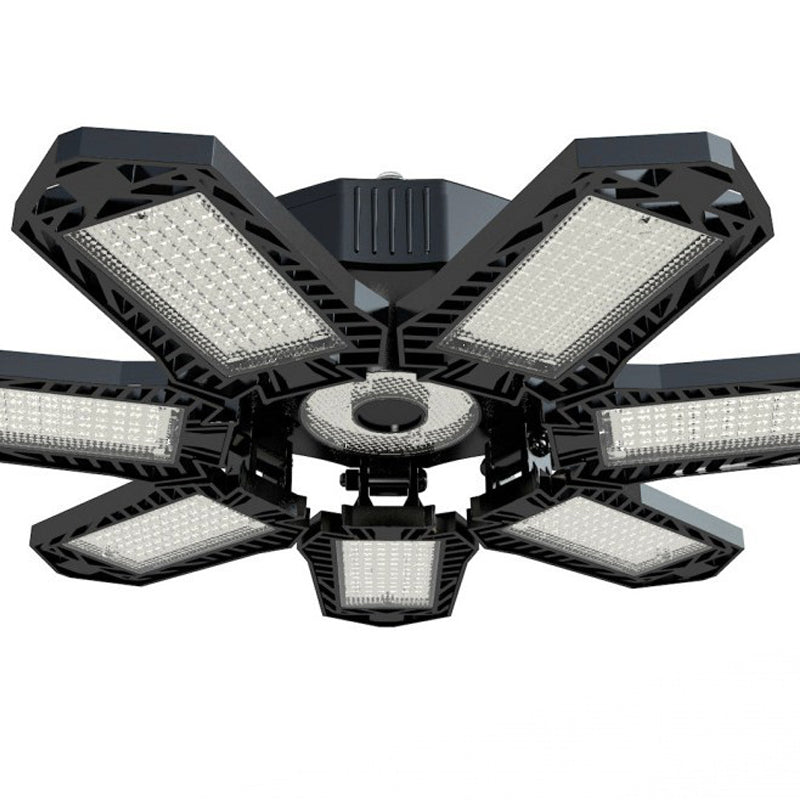 Helle LED-Garagenleuchte mit verformbaren Paneelen