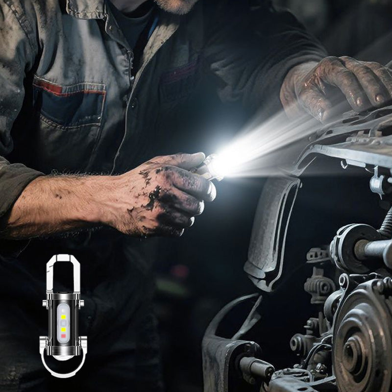 ✨1+1 gratis 🔦 Tragbare wiederaufladbare helle Schlüsselanhänger-Taschenlampe