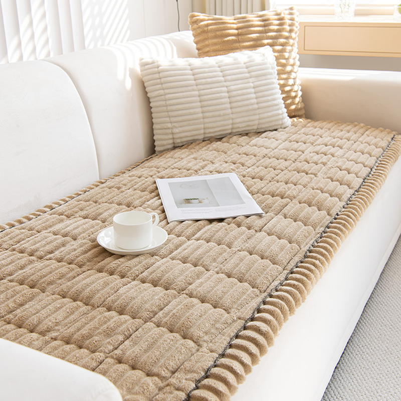 Gestepptes Cord-Sofa-Kissen mit rutschfester Unterseite