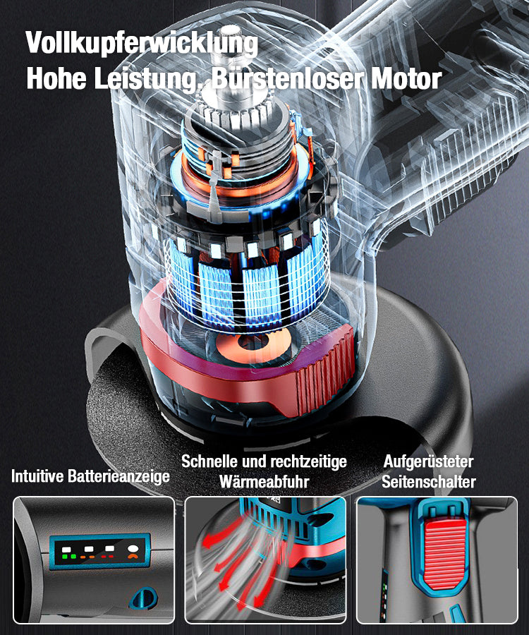 đ Mini-Winkelschleifer ohne BĂŒrsten â Leistungsstark, Kompakt & Ideal fĂŒr PrĂ€zisionsarbeiten im Heimwerker- und Profibereich đ§đ„