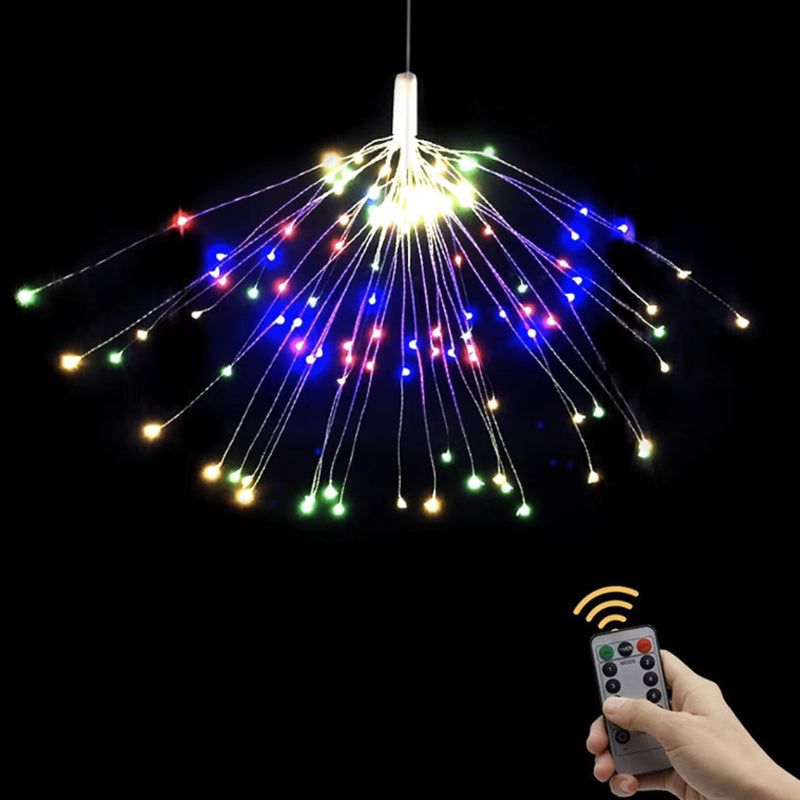 📢📢50 % RABATT! ⏰Weihnachtsfeuerwerk LED-Lichterkette aus Kupferdraht