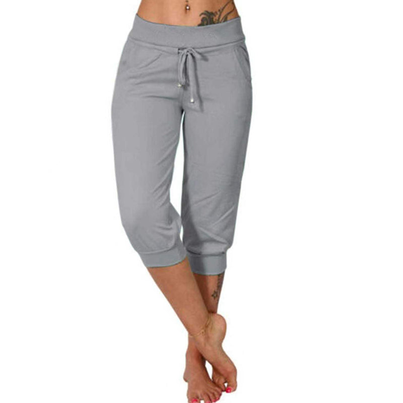đ 50% RABATT! đ„ Damen 3/4 Jogginghose â Strickstoff, Hoher Bund mit Kordelzug & Praktische Taschen fĂŒr Sport & Freizeit đž