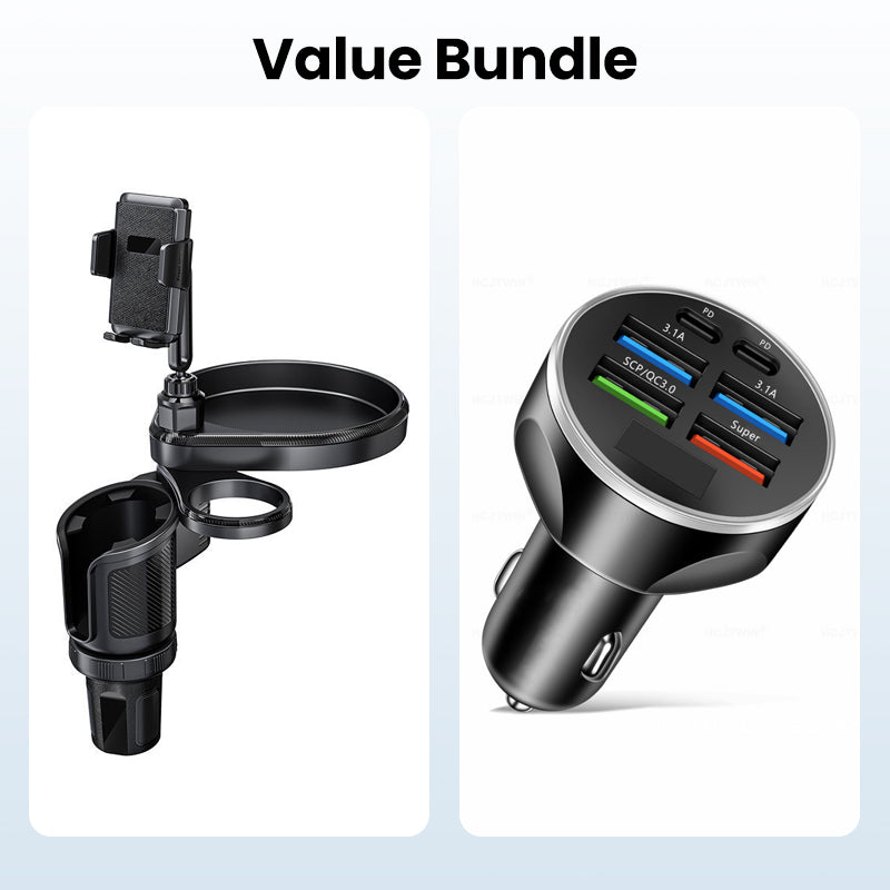 4-in-1 Drehbarer Getränkehalter-Expander fürs Auto