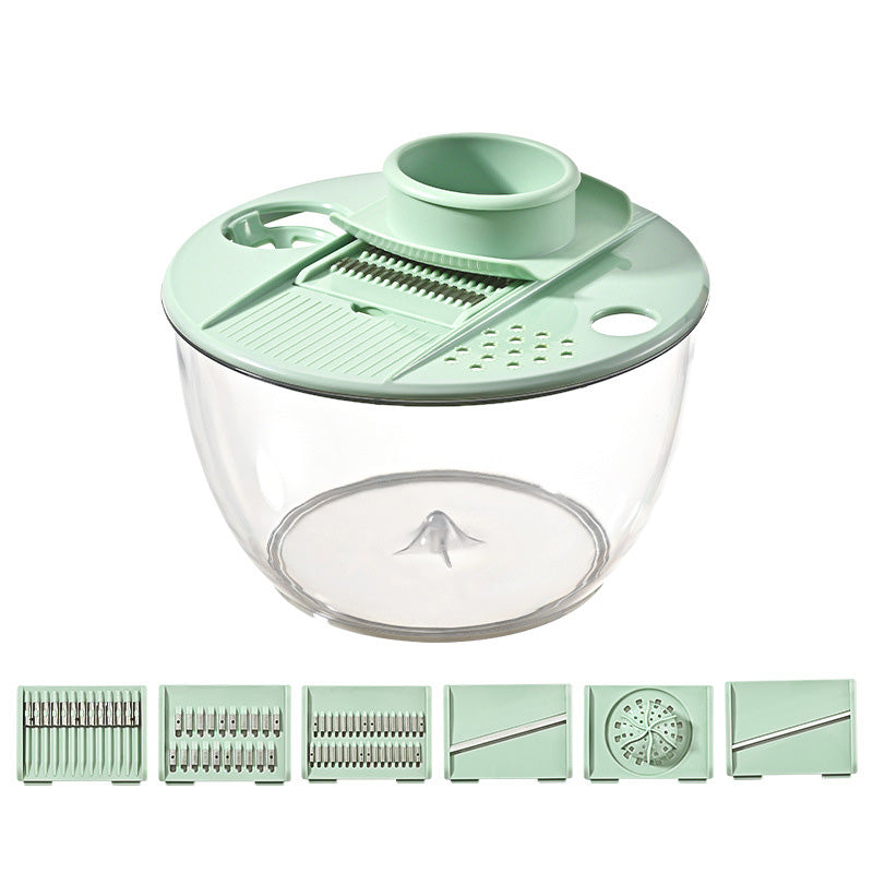 9-in-1 Salatschleuder & Gemüseschneider – große Kapazität, vielseitig & platzsparend – ideal für Salate, Obst & Gemüse🥗🔪