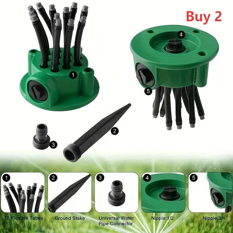 🌿 KAUFE 2, ERHALTE 1 GRATIS! 💧 Präzisions-Gartensprinkler 360° – Vollständige Abdeckung, Einfache Installation & Sanfter Sprühstrahl Für Effiziente Bewässerung 🌸