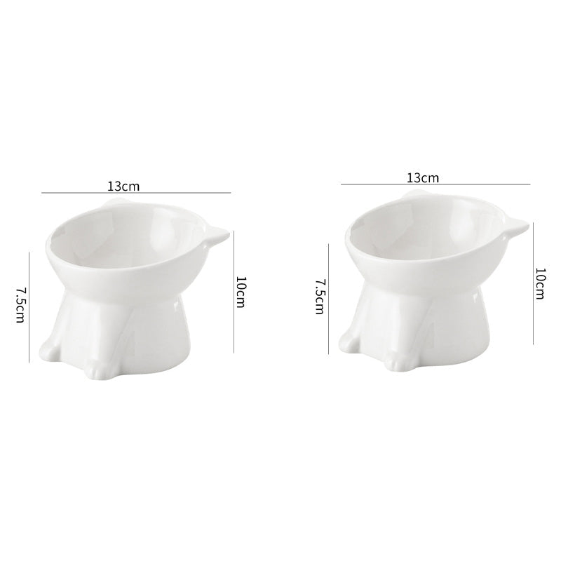 🐱 Erhöhter Kunststoff-Fressnapf für Katzen 🥣 Ergonomisches Design für Komfort beim Fressen
