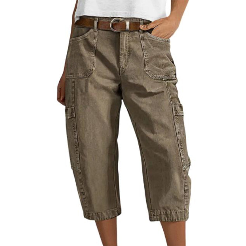 đ˘Letzter Tag: 50 % Rabattâ°đ Lässige Cargo-Caprihosen fĂźr Damen â bequeme 3/4-Hosen mit vielen Taschen, perfekt fĂźr Alltag, Reisen & Sommer âď¸