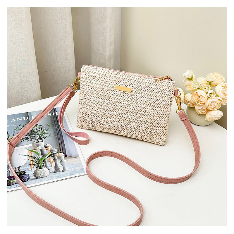 ⏳Zeitlich begrenztes Sonderangebot⏰Umhängetasche und Clutch aus geflochtenem Stroh für Damen👜