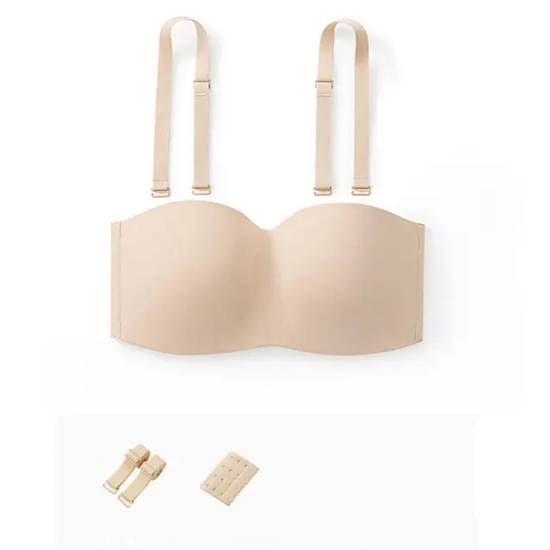 đ 50% RABATT! ⨠Damen Unsichtbarer Push-up Bandeau-BH â StĂźtzend, nahtlos & verstellbar â Perfekt fĂźr trägerlose Looks & besondere Anlässe đ