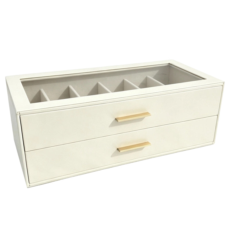 🕶️ 50% RABATT! 📦 2-stöckige Sonnenbrillen-Aufbewahrungsbox – Transparenter Glasdeckel, staubdicht & platzsparend – Ideal für Brillensammlung & stilvolle Präsentation ✨