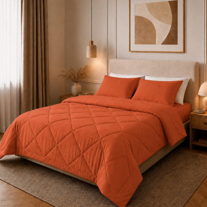 🛏️50 % RABATT⏰ 3‑teiliges gestepptes Bettwäsche‑Set, weich & gemütlich fürs Schlafzimmer