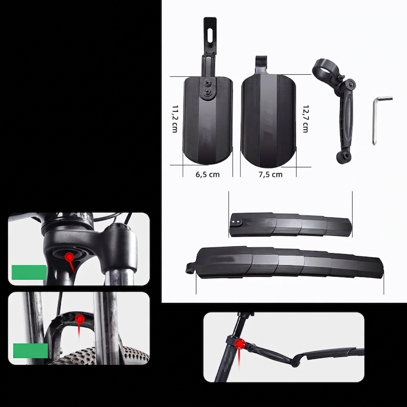 📢📢50% RABATT !!⏰Einziehbares und verstellbares Fahrrad-Schutzblech-Set