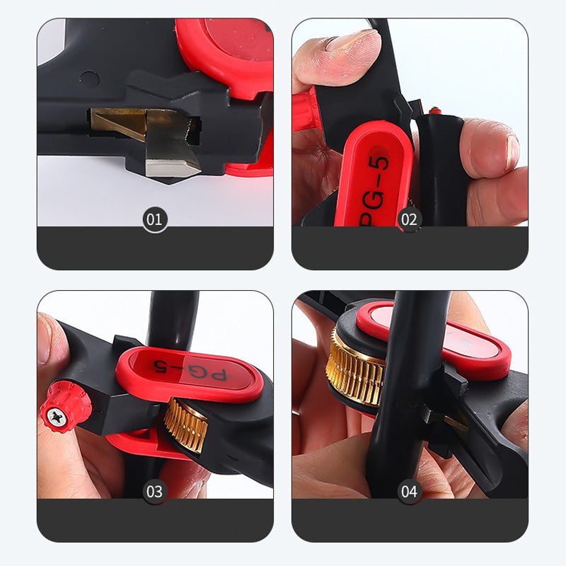 Ratschen-Drahtabisolierzange für hohe Beanspruchung