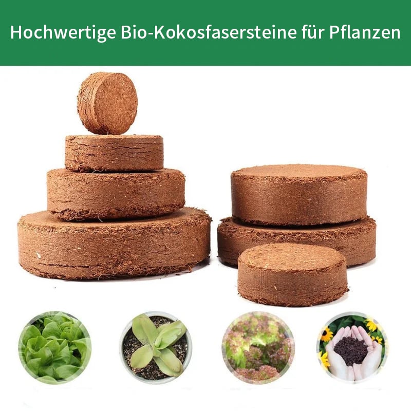 Kokoserde-Ziegel – Nährstoffreiches Pflanzsubstrat für Anzucht, Sukkulenten & Gemüse 🌱🪴