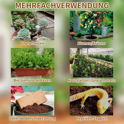 Kokoserde-Ziegel – Nährstoffreiches Pflanzsubstrat für Anzucht, Sukkulenten & Gemüse 🌱🪴