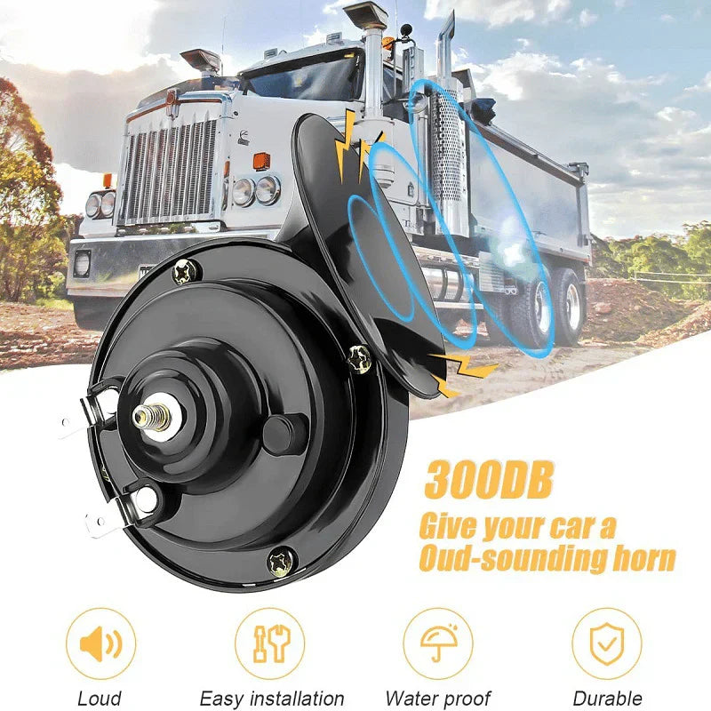 📢12V 300DB Zugschneckenhupe für LKW, Autos, Motorräder