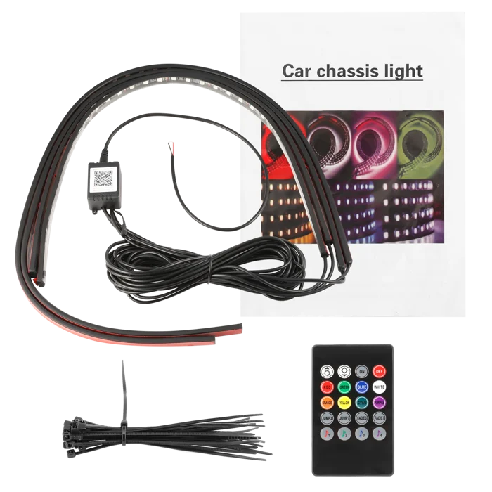 🔥2026 Auto-Chassis Flexibler wasserdichter RGB-LED-Lichtstreifen (4 Stück)