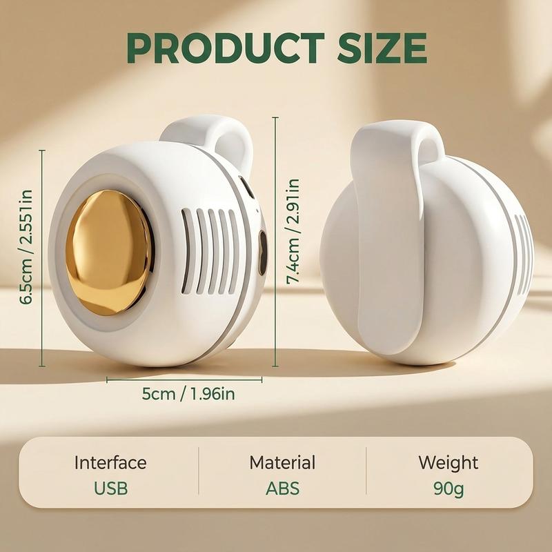🌀 NUR FÜR KURZE ZEIT: 50% RABATT! ✨ Blattloser Nackenventilator – 360° Rotation, 1,5 Std. Ladezeit, 6 Std. Laufzeit, 3 Geschwindigkeiten ☀️