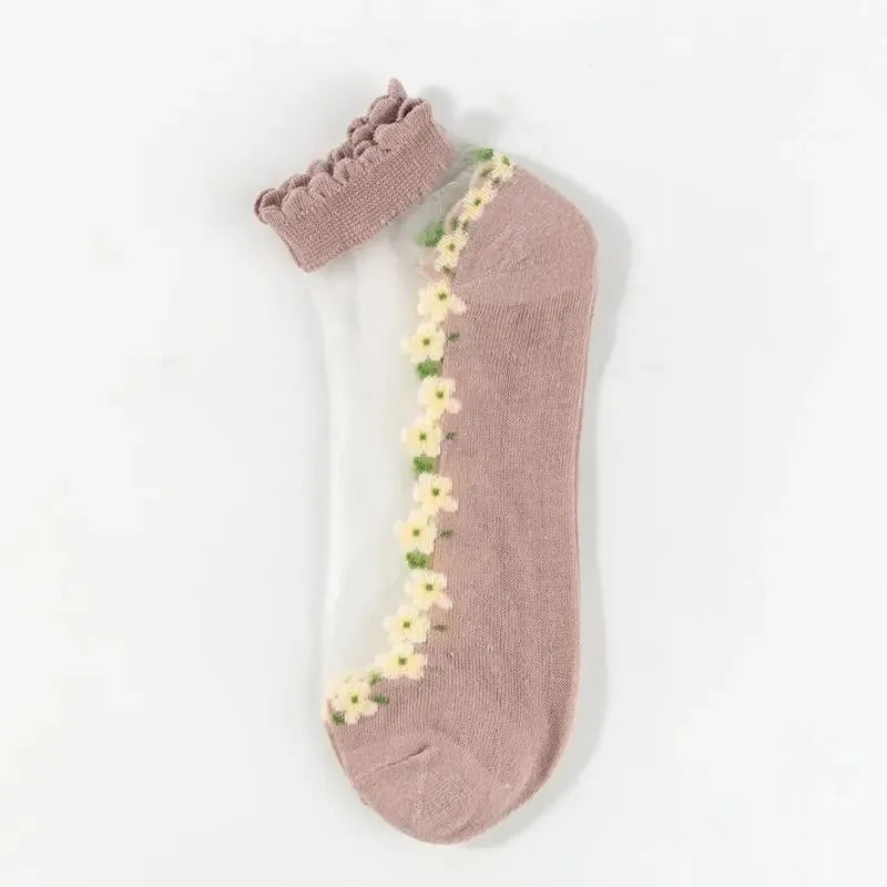 🌺Blumige Spitzensocken für Damen, Frühjahr/Sommer
