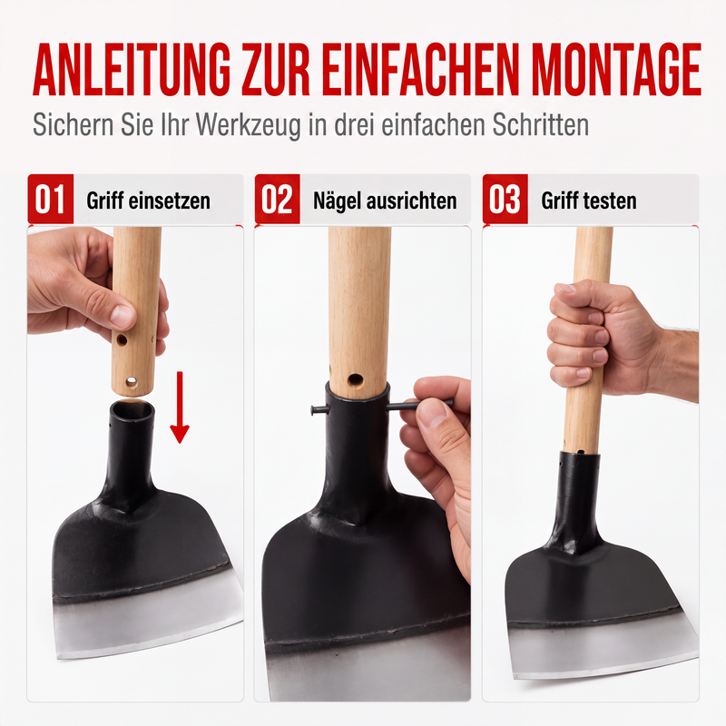Robuster Stahl-Garten-Jätehackenkopf für Landwirtschaft und Gartenbau