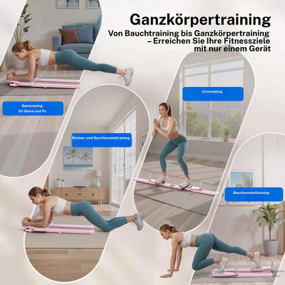 💃🌟 Pilates-Reformer mit Timer & Widerstandsbändern ✨💪 Faltbarer Multifunktionstrainer für Bauch, Rücken, Schultern & Beine – effizientes Home-Workout, kompakt & langlebig
