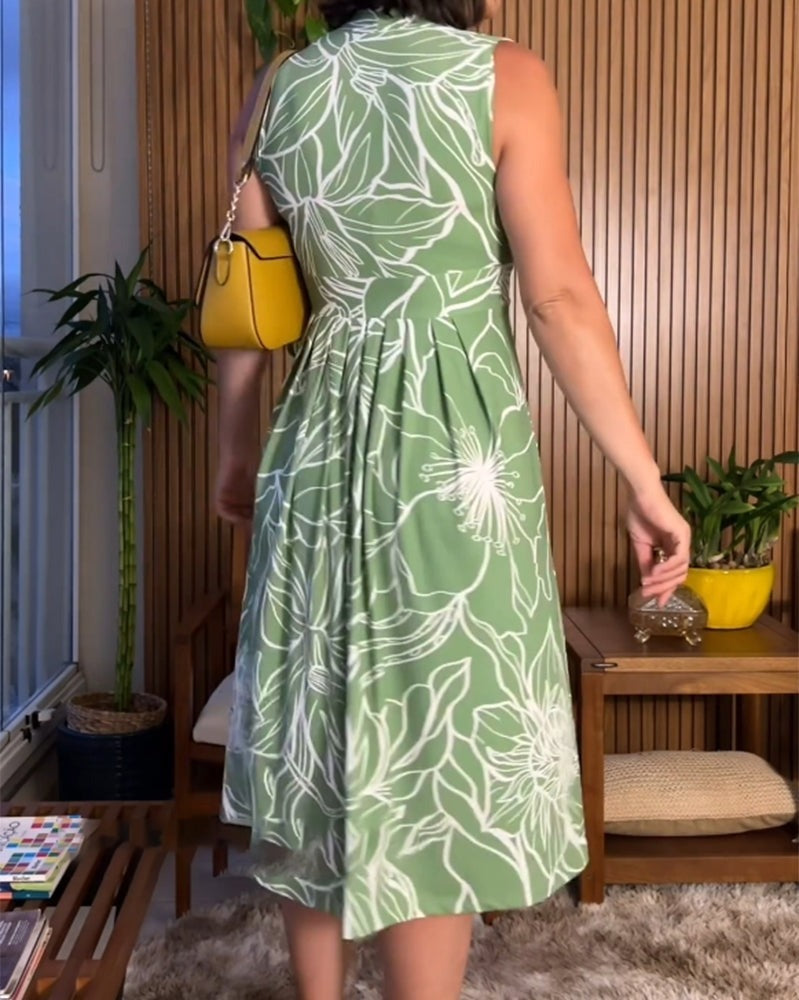 🌸50% RABATT🔥2026 Neuer Bestseller: Ärmelloses Kleid mit V-Ausschnitt und Taillenbetonung