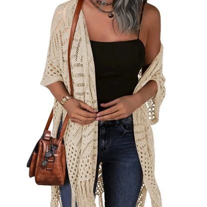 🧥 50% RABATT! ✨ Damen Strick-Cardigan mit offener Front – Leicht & ideal für Alltag und Sommerabende – Atmungsaktive Baumwollmischung, perfekt als luftige Übergangsjacke 🌿