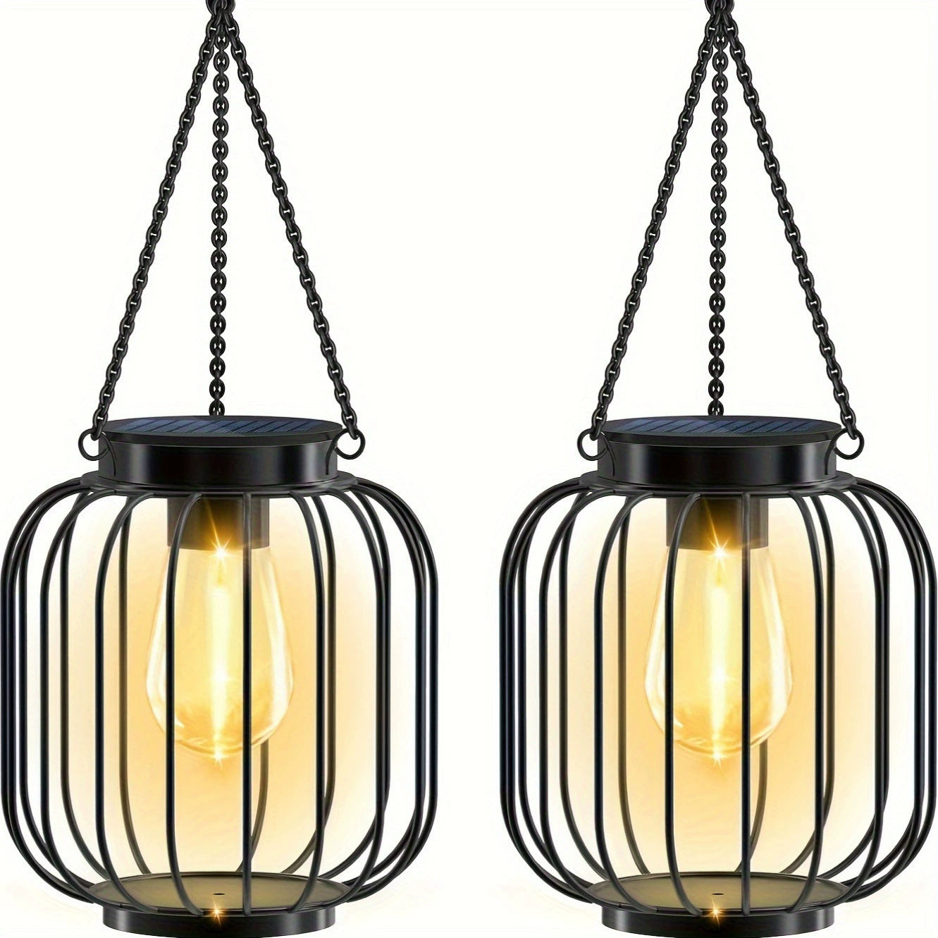 ✨Solar Hängelampe für Garten & Terrasse – Wetterfeste Metall-Laterne für Stimmungsvolle Außenbeleuchtung