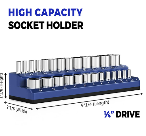 🔧 50% RABATT! 🧲 Magnet-Steckschlüsselhalter-Set – Farblich Sortiert, Spart Platz & Hält Werkzeuge Sicher 📦