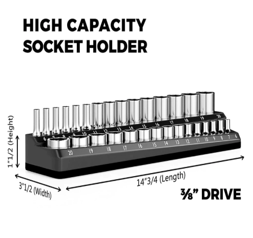 🔧 50% RABATT! 🧲 Magnet-Steckschlüsselhalter-Set – Farblich Sortiert, Spart Platz & Hält Werkzeuge Sicher 📦