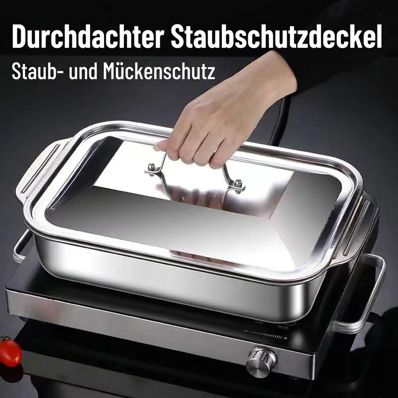 Edelstahl-Backblech mit Deckel