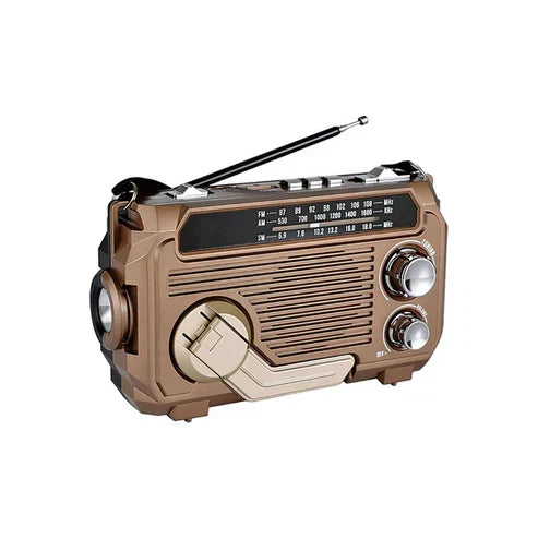Tragbares Multifunktionsradio mit Handkurbel und Taschenlampe
