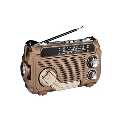 Tragbares Multifunktionsradio mit Handkurbel und Taschenlampe