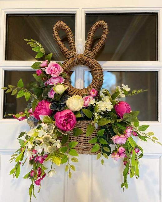 🔥Oster-Schnäppchen!🔥 - Hasenkorb zum Aufhängen an der Wand, Taschen-Frühlingsdeko🐰