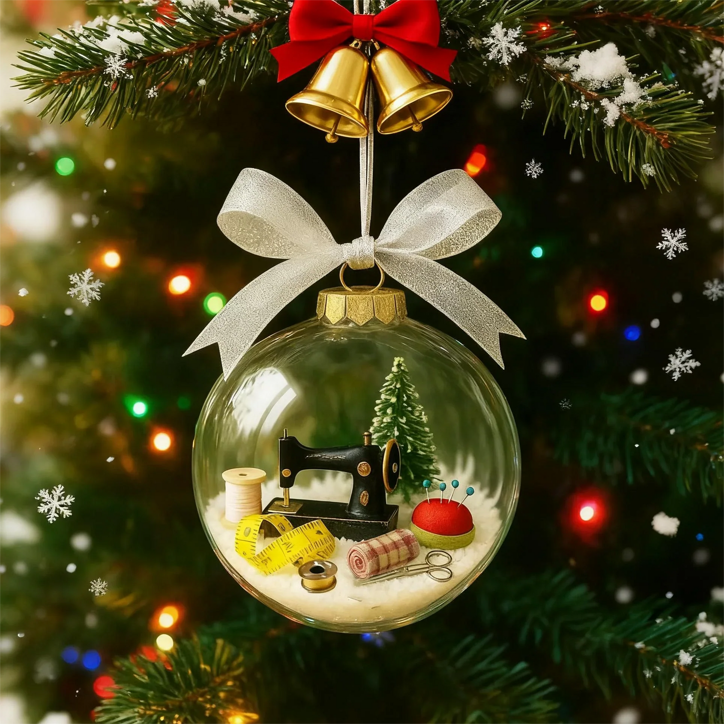 🎁🔥Letzter Tag des Ausverkaufs 50 % Rabatt🔥💥Weihnachts-Nähprojekt: Schneekugel-Ornament🎄