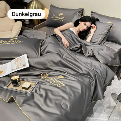 🛏️❄️ Atmungsaktives & kühlendes 4-teiliges Bettdecken-Set – Intelligente Temperaturregulierung, ganzjährig ideal für erholsamen Schlaf 🌙
