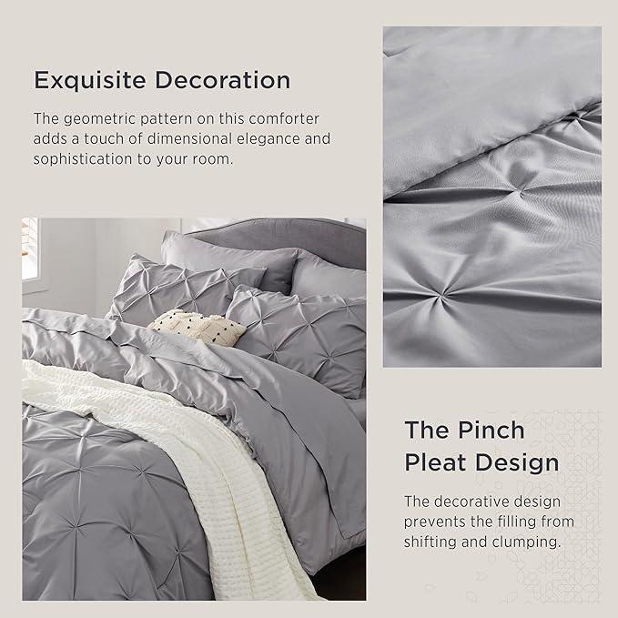 🛏️ 50% RABATT! 🌿 3-teiliges Bettwäsche-Set mit Pintuck-Falten – elegant, weich, komplett – für Ihr Traum-Schlafzimmer ✨