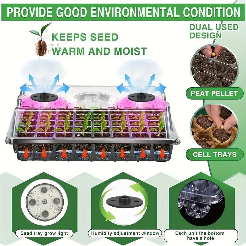 📢📢50 % RABATT!! ⏰Saatgut-Anzuchtpaletten mit Wachstumslampe