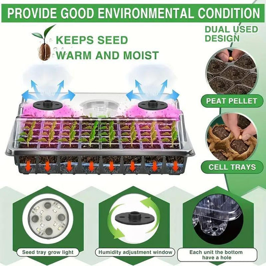 📢📢50 % RABATT!! ⏰Saatgut-Anzuchtpaletten mit Wachstumslampe