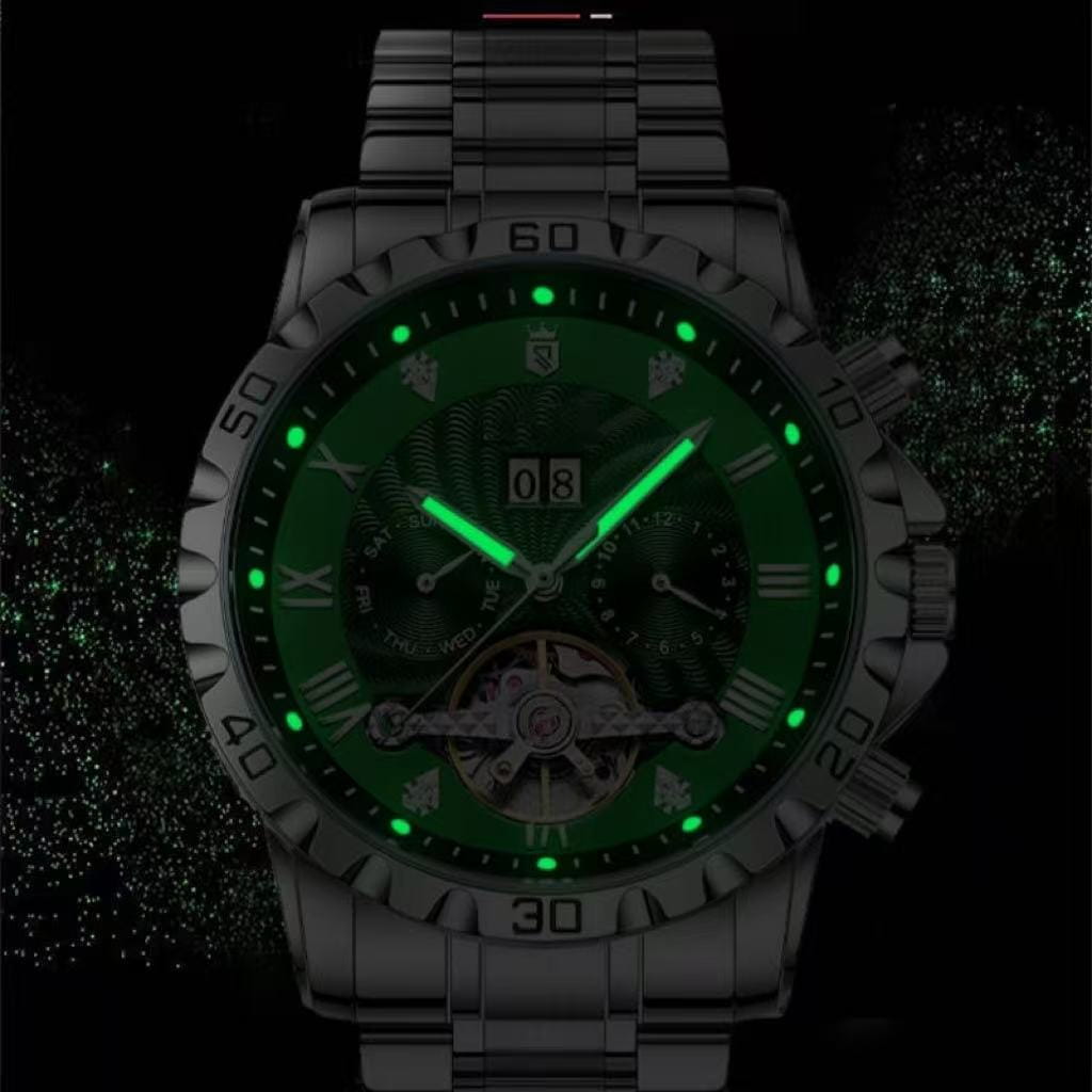 Herren-Skelett-Automatik-Mechanikuhr