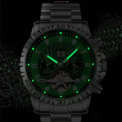 Herren-Skelett-Automatik-Mechanikuhr