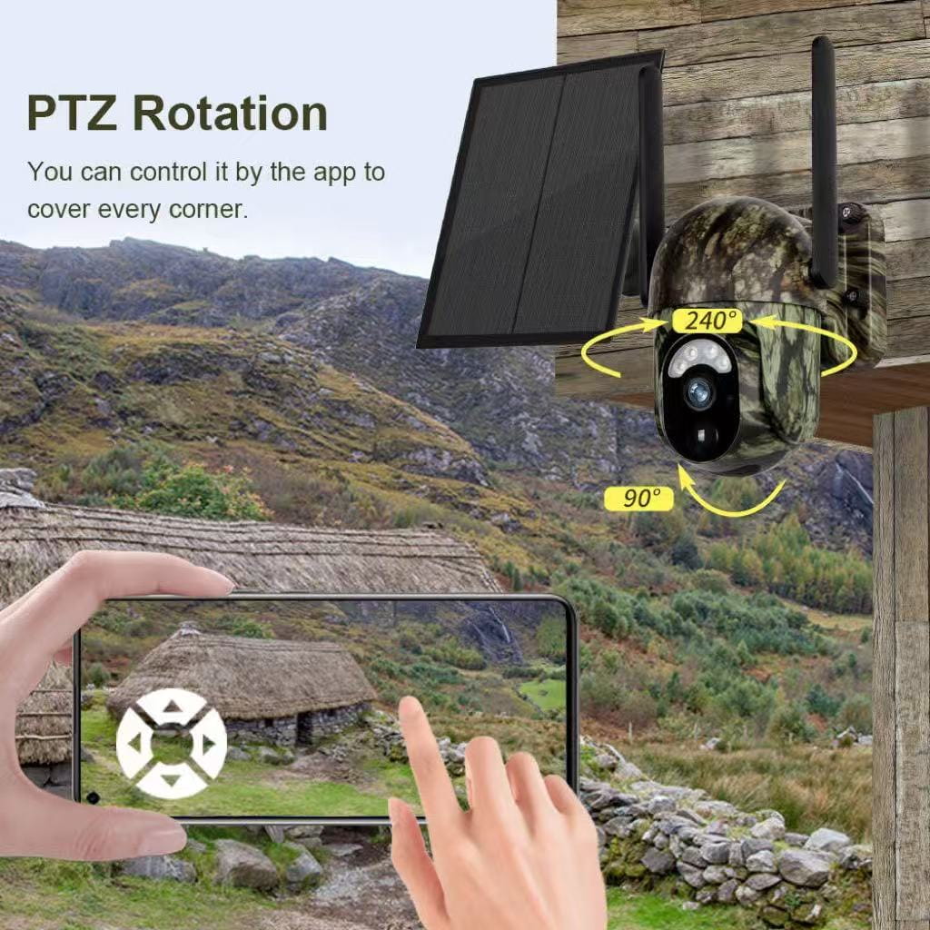 📹 50% RABATT! ☀️ Solarbetriebene PTZ-Überwachungskamera – 360° Schwenk-Neige-Funktion, Bewegungserkennung & Nachtsicht Für Maximale Sicherheit 🔭