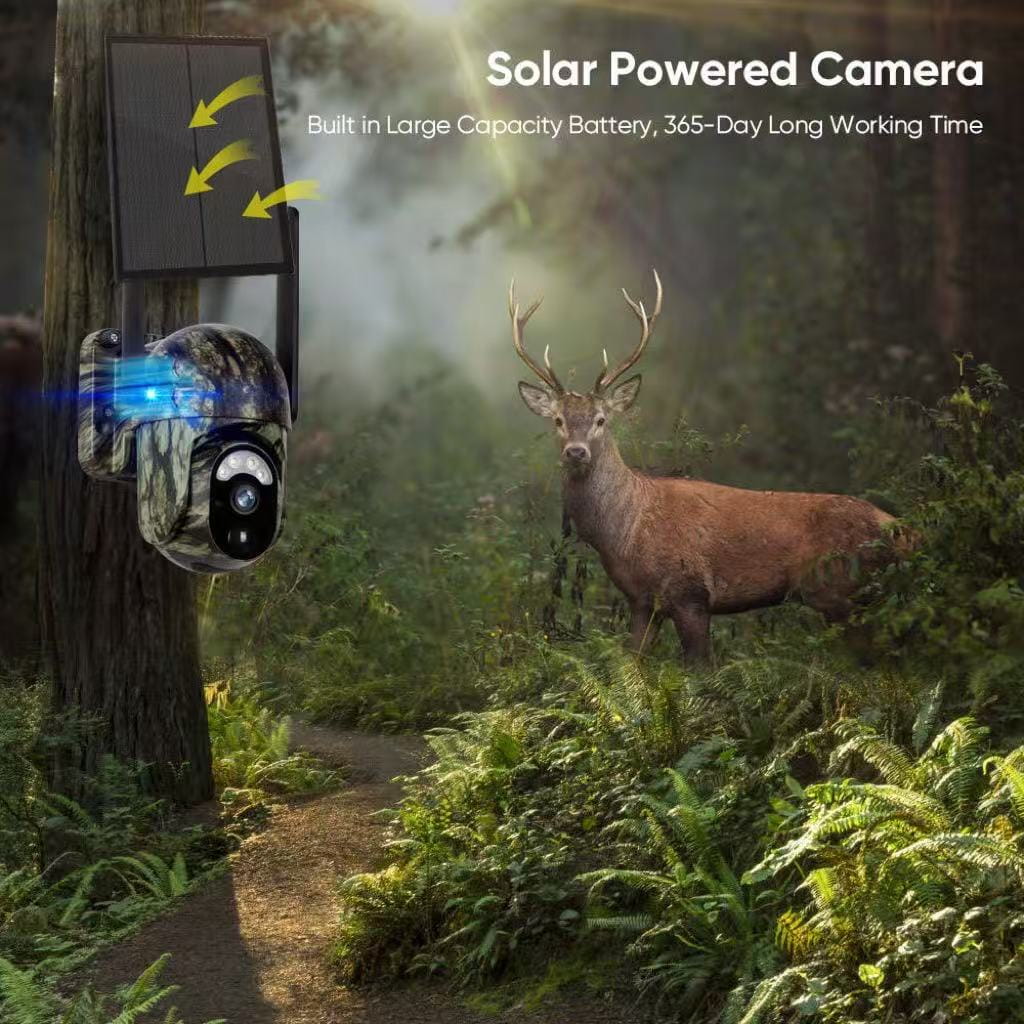 📹 50% RABATT! ☀️ Solarbetriebene PTZ-Überwachungskamera – 360° Schwenk-Neige-Funktion, Bewegungserkennung & Nachtsicht Für Maximale Sicherheit 🔭