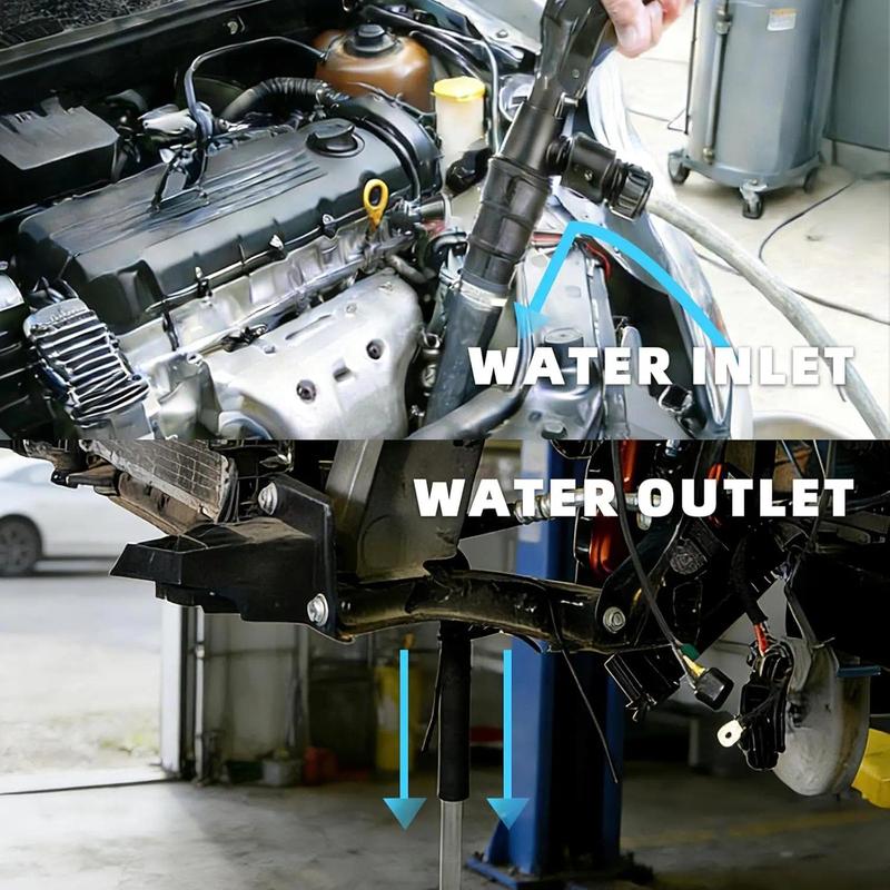 📢📢50% RABATT!! ⏰Kühlmittel-Spülpistole, Hebelbetätigung Heizungskern-Spülset, Kühlmittel-Spülset für Kfz-Kühlmittelspülung, Luft- und Wasser-Kühler-Spülset mit Düsen für 19–40 mm Schläuche