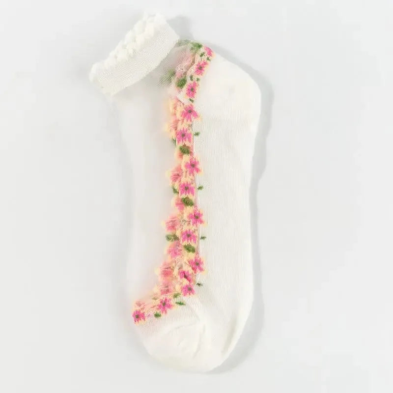 🌺Blumige Spitzensocken für Damen, Frühjahr/Sommer
