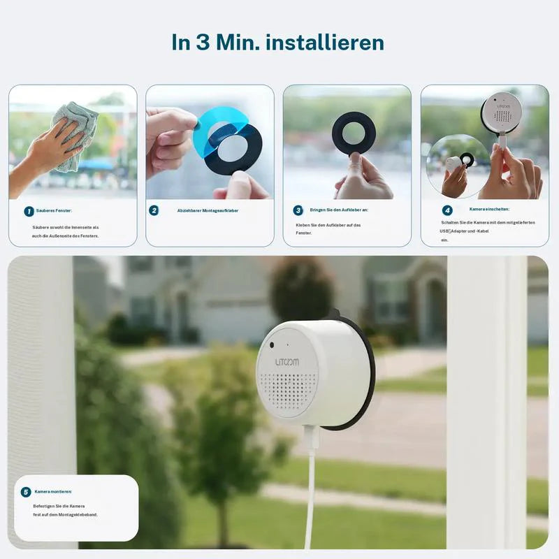 🔥 Kristallklare 2K-Überwachungskamera 🎥 Farbnachtsicht 🌙 24/7-Aufzeichnung und intelligente Alarme 🚨 Einfache Installation! 🔒