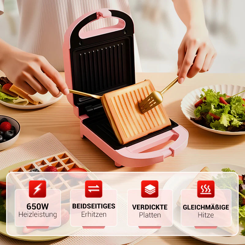 Multifunktionaler Sandwichmaker für den Haushalt – Ideal für Frühstück & Snacks 🍞☕